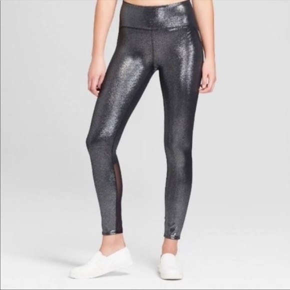 JoyLab Pants - JOY LAB Metallic Shine Leggings Small